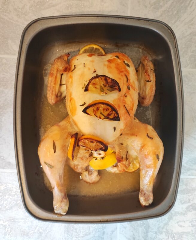 roast chicken with lemon and herbs