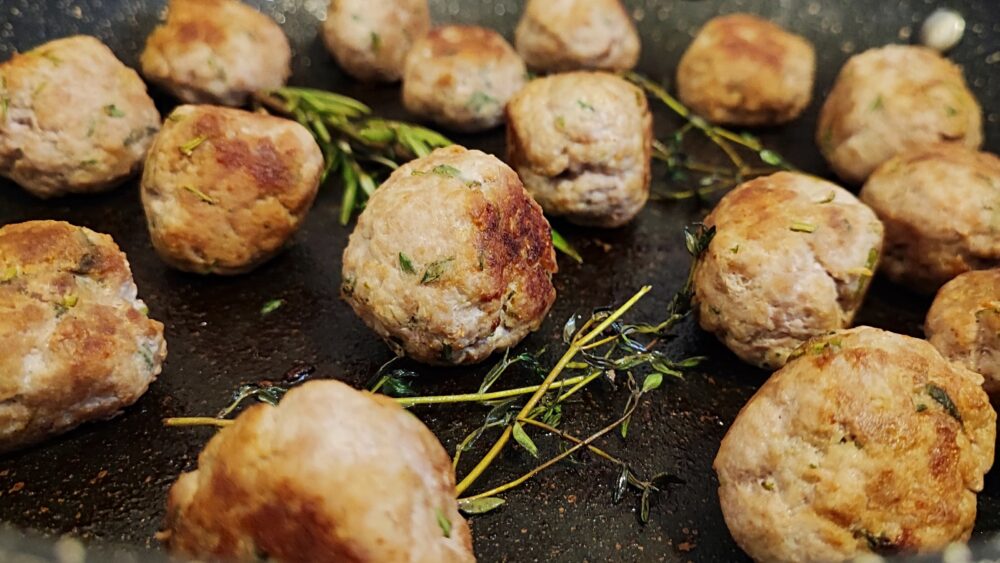 garlic and herb chicken meatballs